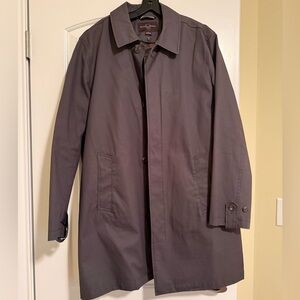 Black Brown 1826 Men’s Gray Trench Coat L | Removable Plaid Wool Liner